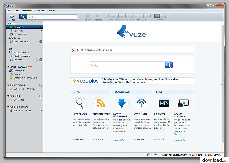 azureus vuze pour vista